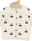 Embroidered Cherry Cardigan