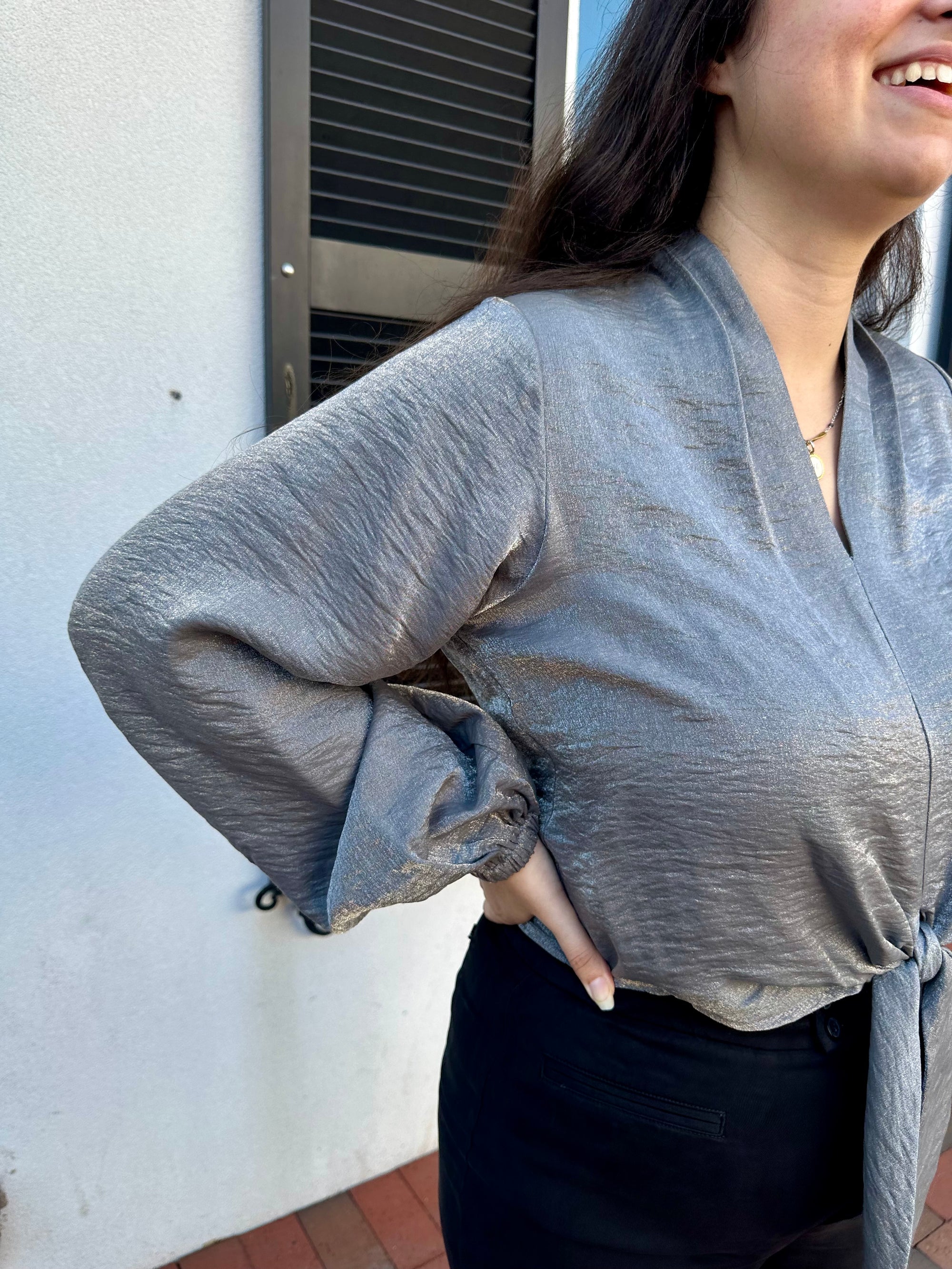 Scarlet Tie Front Top