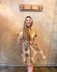 Cynthia Dress - Mocha Frond