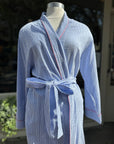 Seersucker Robe - Blue