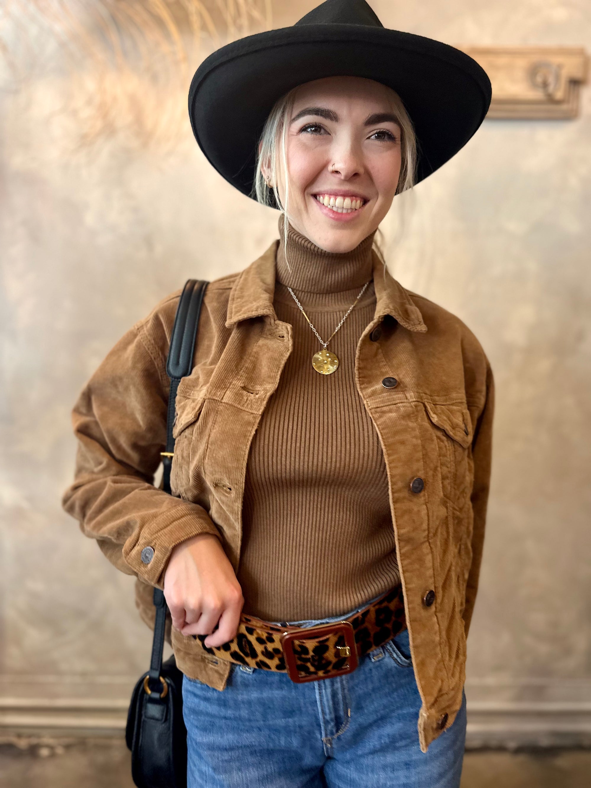 Megi Camel Corduroy Jacket