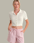 Coco Peter Pan Collar Cardigan - Chalk