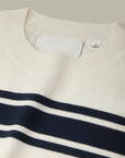 Nerida Striped Sweater Tee - Chalk & Blue