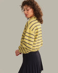 Kensington Crop Pullover - Gold Stripe