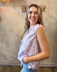 Mila Top - Pink Parrot Print