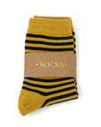 Thin Stripe Sock - Mustard