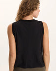 Embroidered Katrine Tank - Black