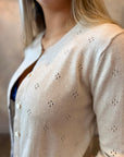 Pointelle Cardigan - Oatmeal