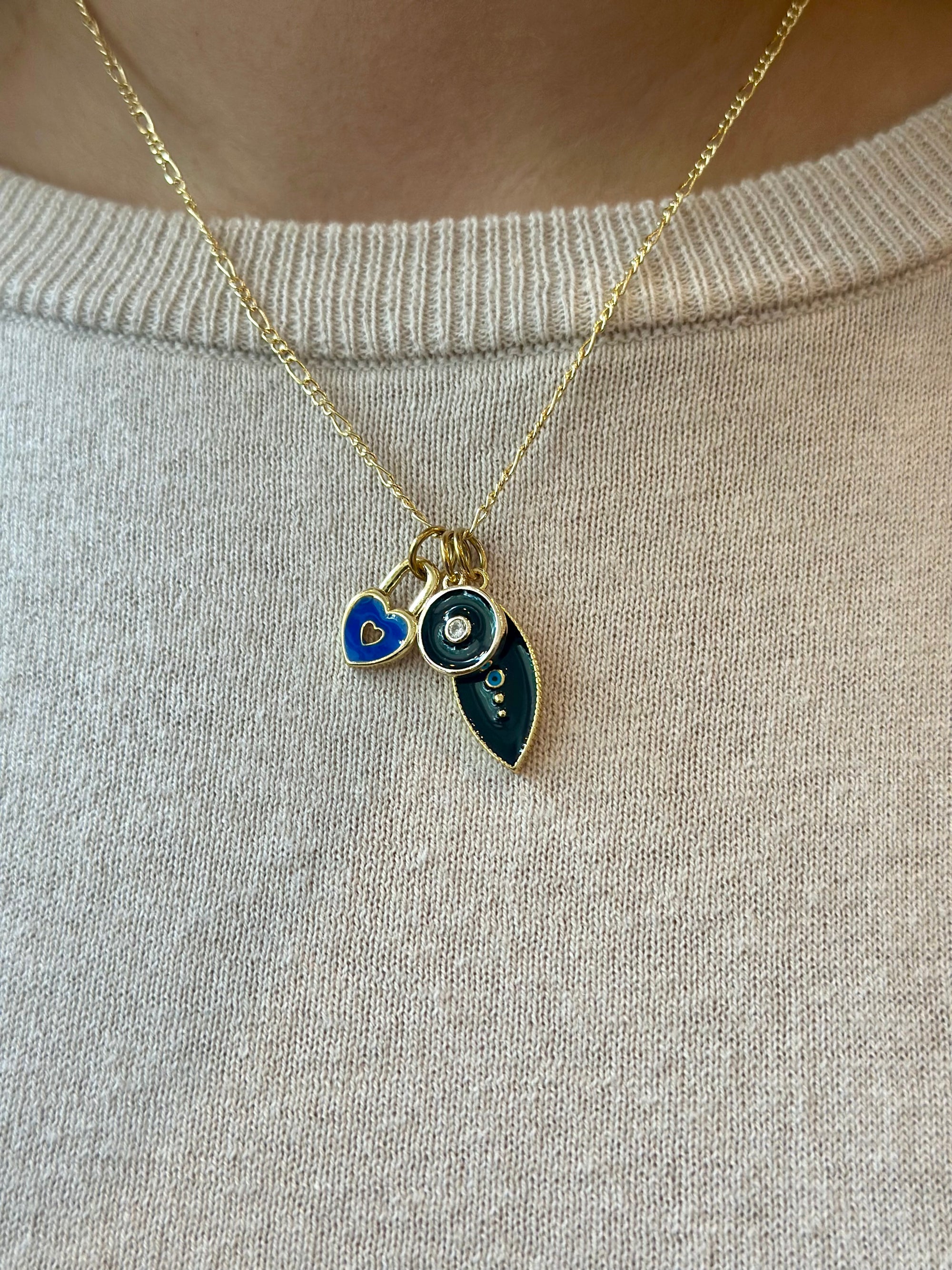 TCP Blue Heart Lock Charm