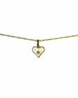 TCP White Tiled Heart Crystal Charm