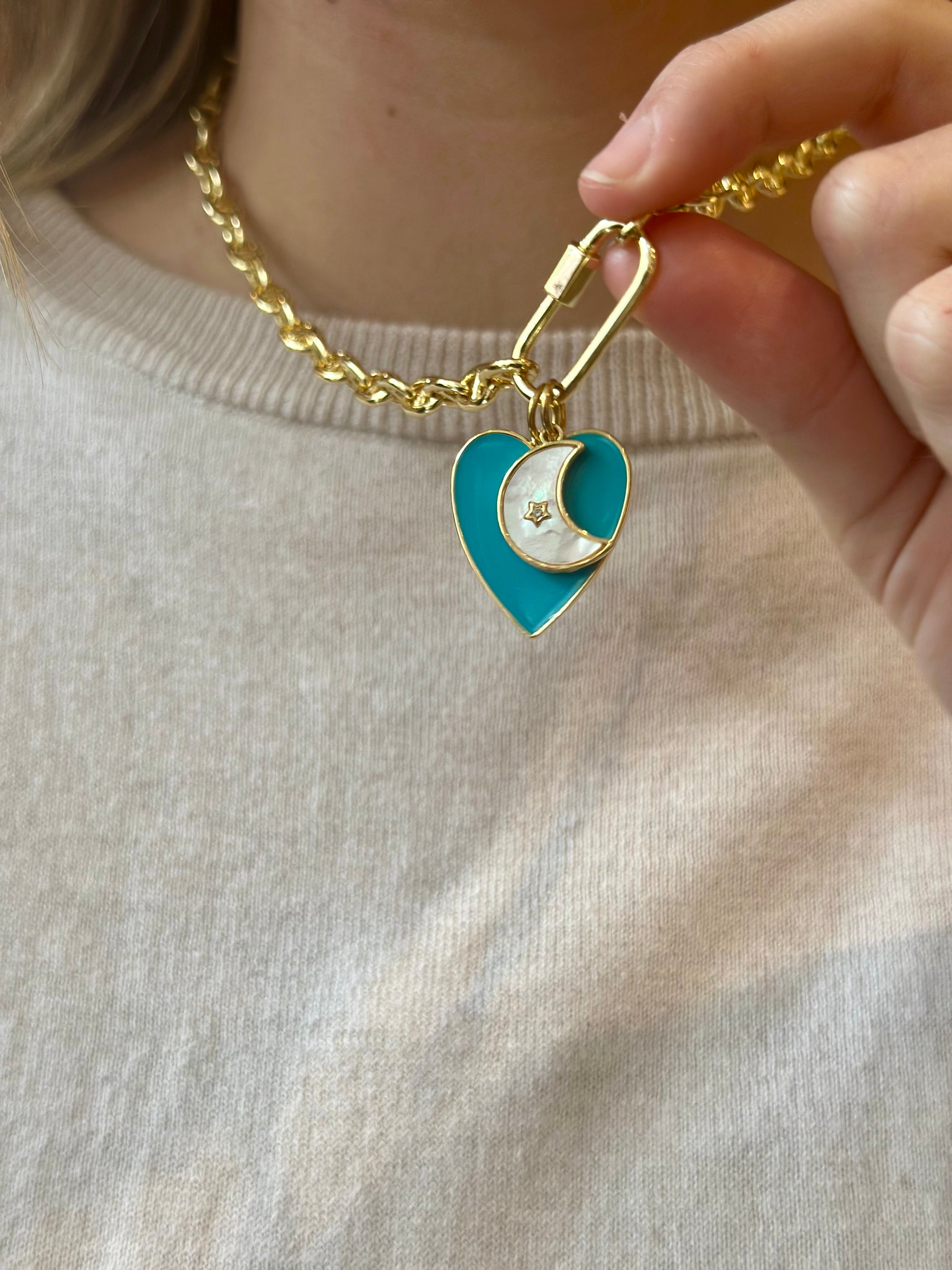 TCP Teal Heart Charm