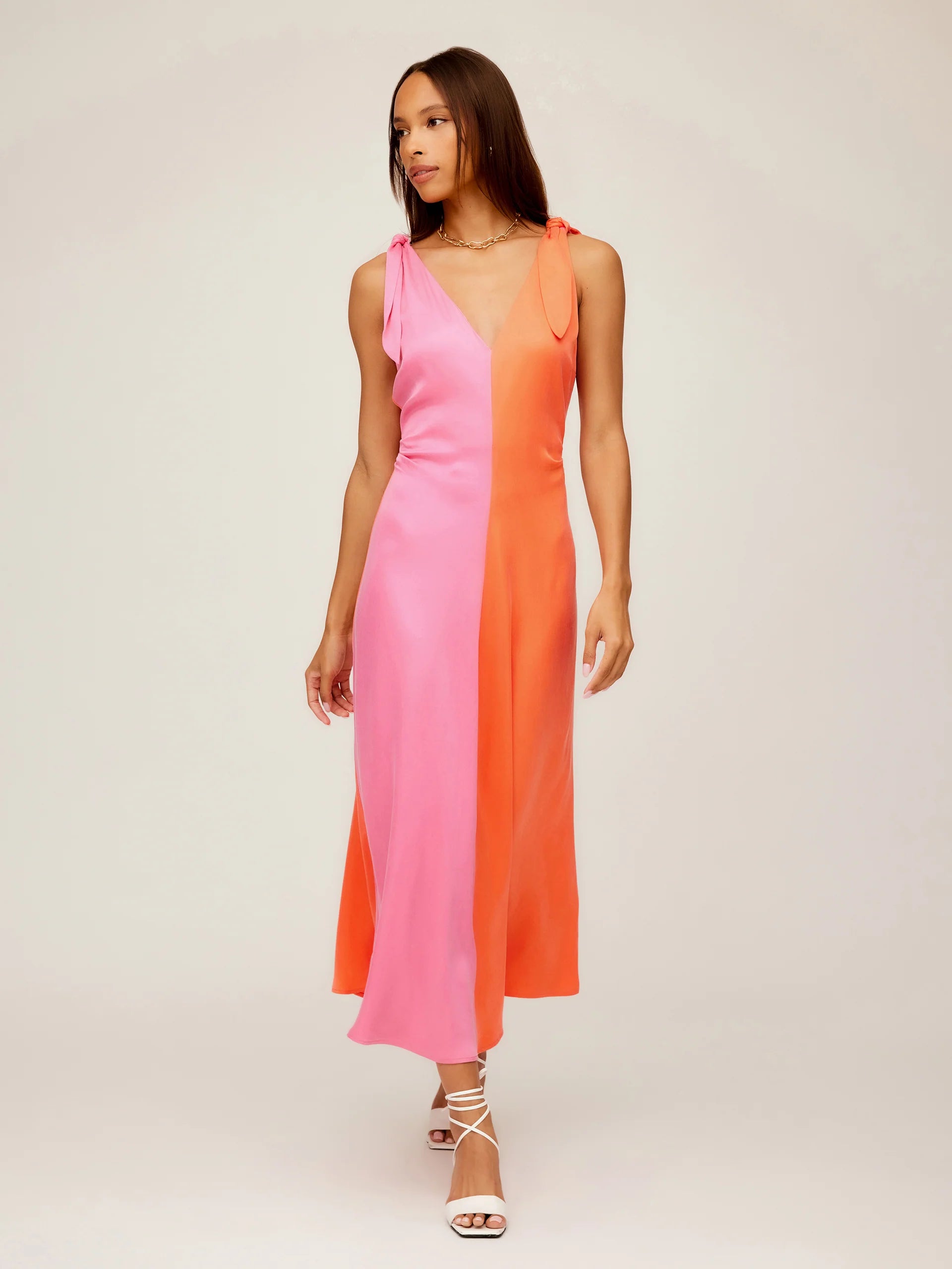 Verity Two-Tone Midi Dress