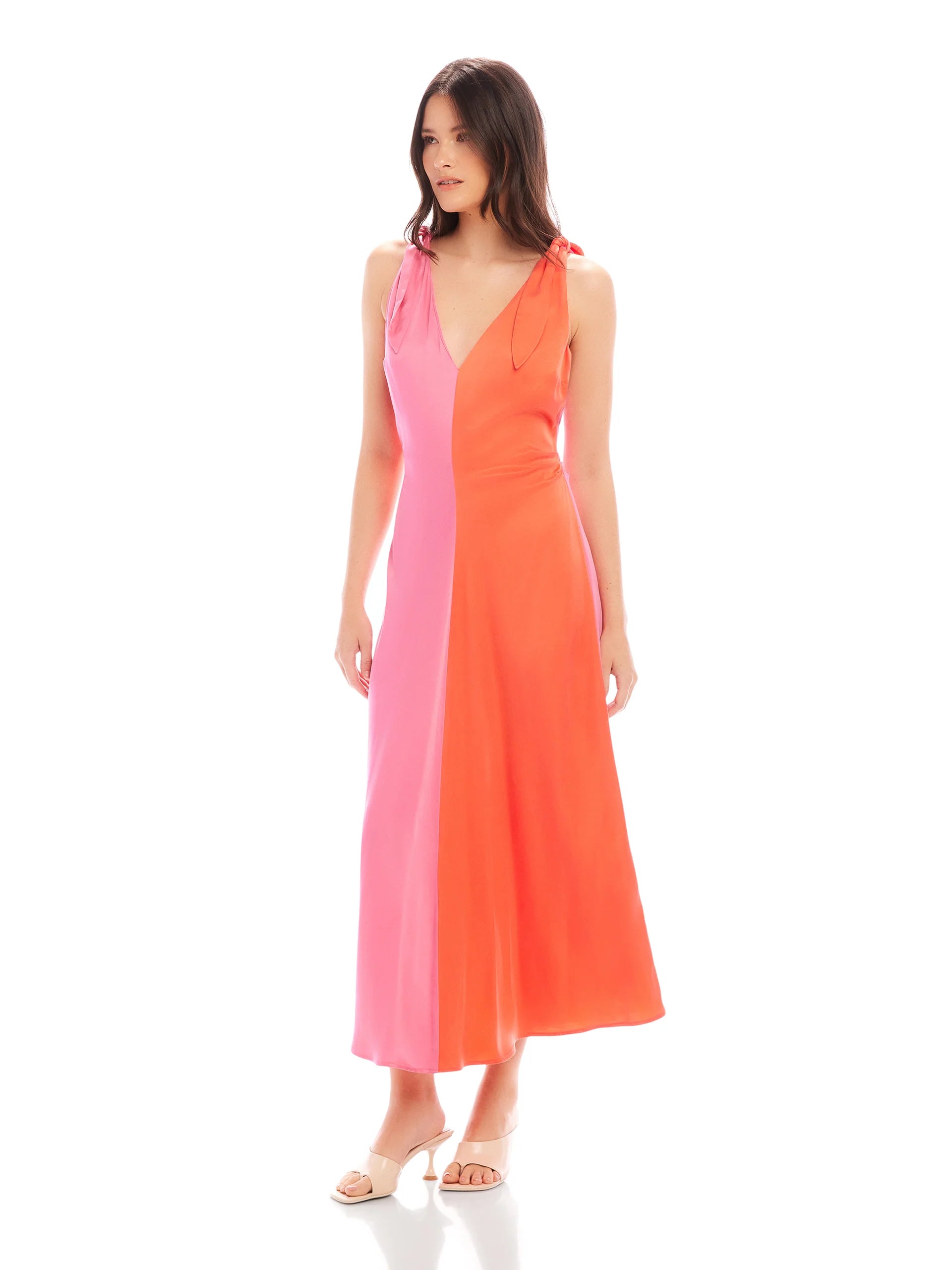 Verity Two-Tone Midi Dress