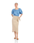 Penelope Wrap Skirt - Stone