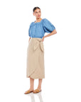 Penelope Wrap Skirt - Stone