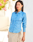 Norlyn Side Shirred Shirt - Chambray