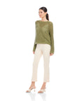 Liv Crochet Sweater - Olive