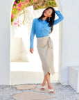 Penelope Wrap Skirt - Stone