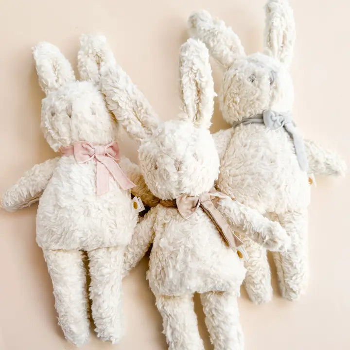Taupe Velvet Bow Bunny