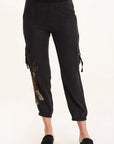 Embroidered Darri Jogger - Black