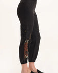 Embroidered Darri Jogger - Black