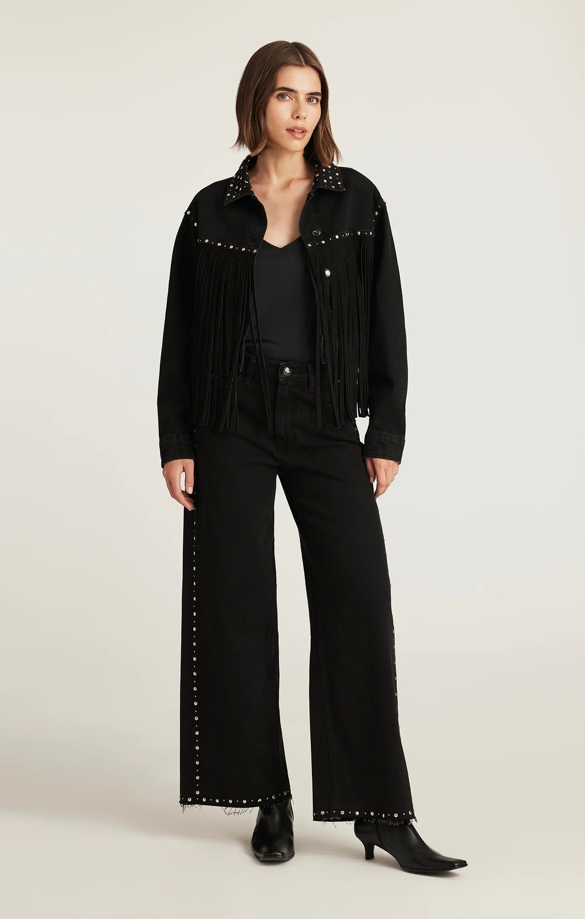 Jenna Fringe Denim Jacket