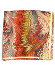 Silk Scarf - Red Marble