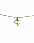 TCP White Tiled Heart Crystal Charm