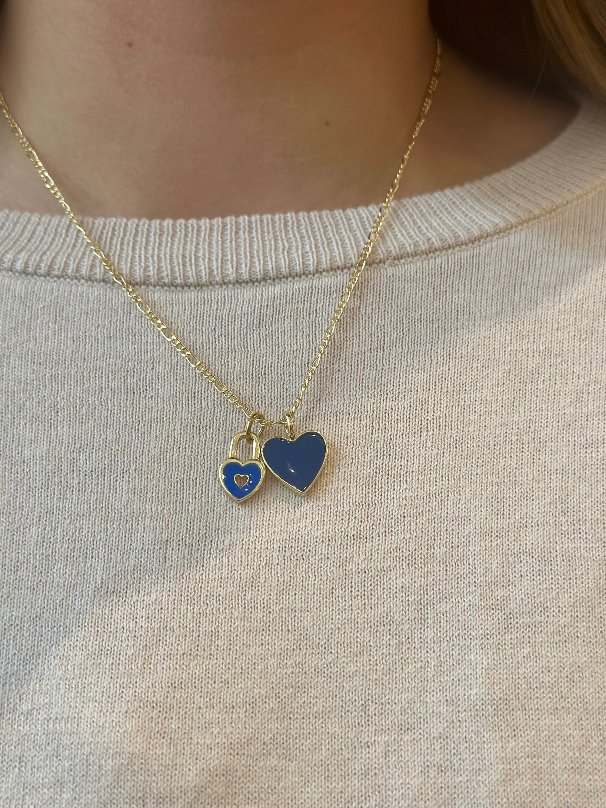 TCP Blue Heart Lock Charm
