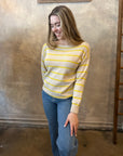 Callie Stripe Sweater - Sun & Latte