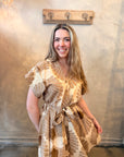 Cynthia Dress - Mocha Frond