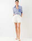 Leighton Ruched Top - Indigo