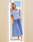 Leighton Ruched Top - Indigo