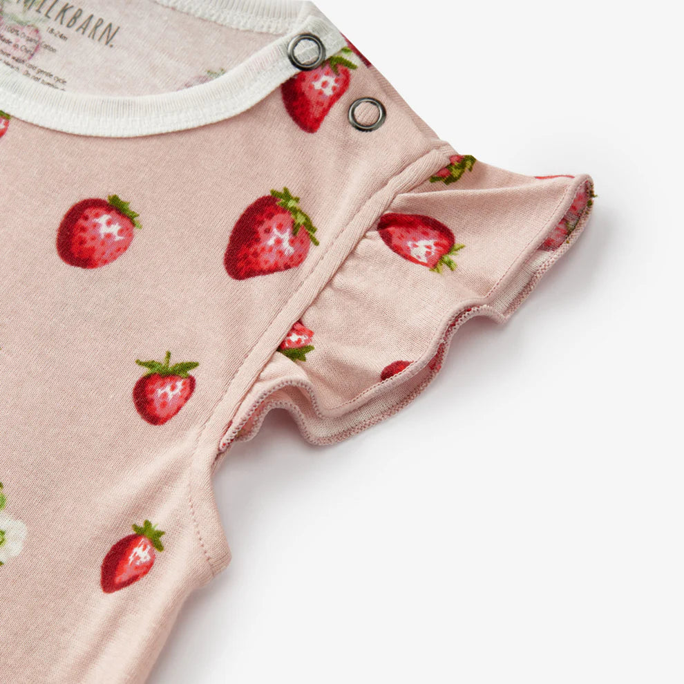 Strawberry Ruffle Onesie