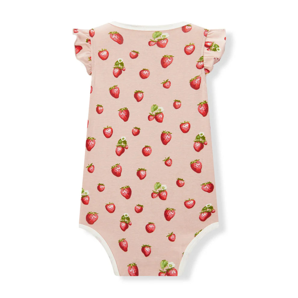 Strawberry Ruffle Onesie