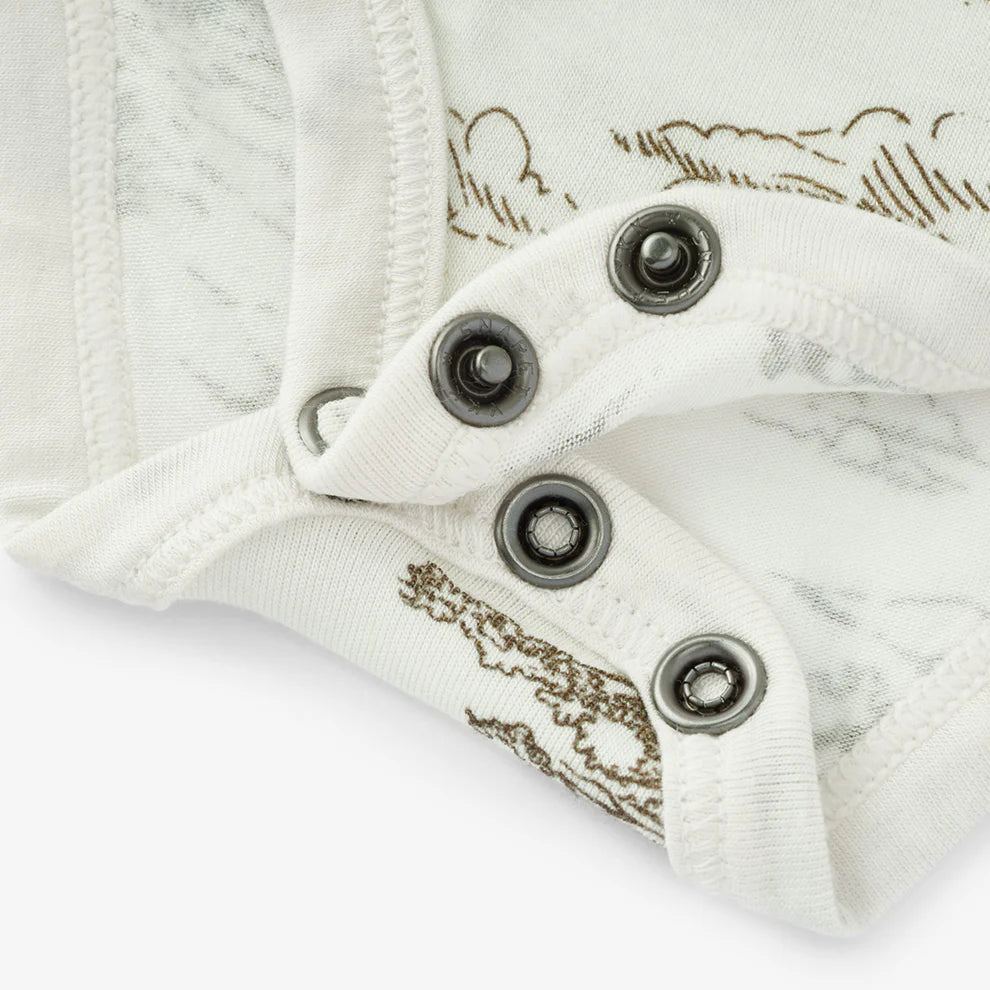 Country Toile Stretch Long-Sleeve One Piece