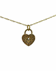 TCP Pave Heart Padlock Charm