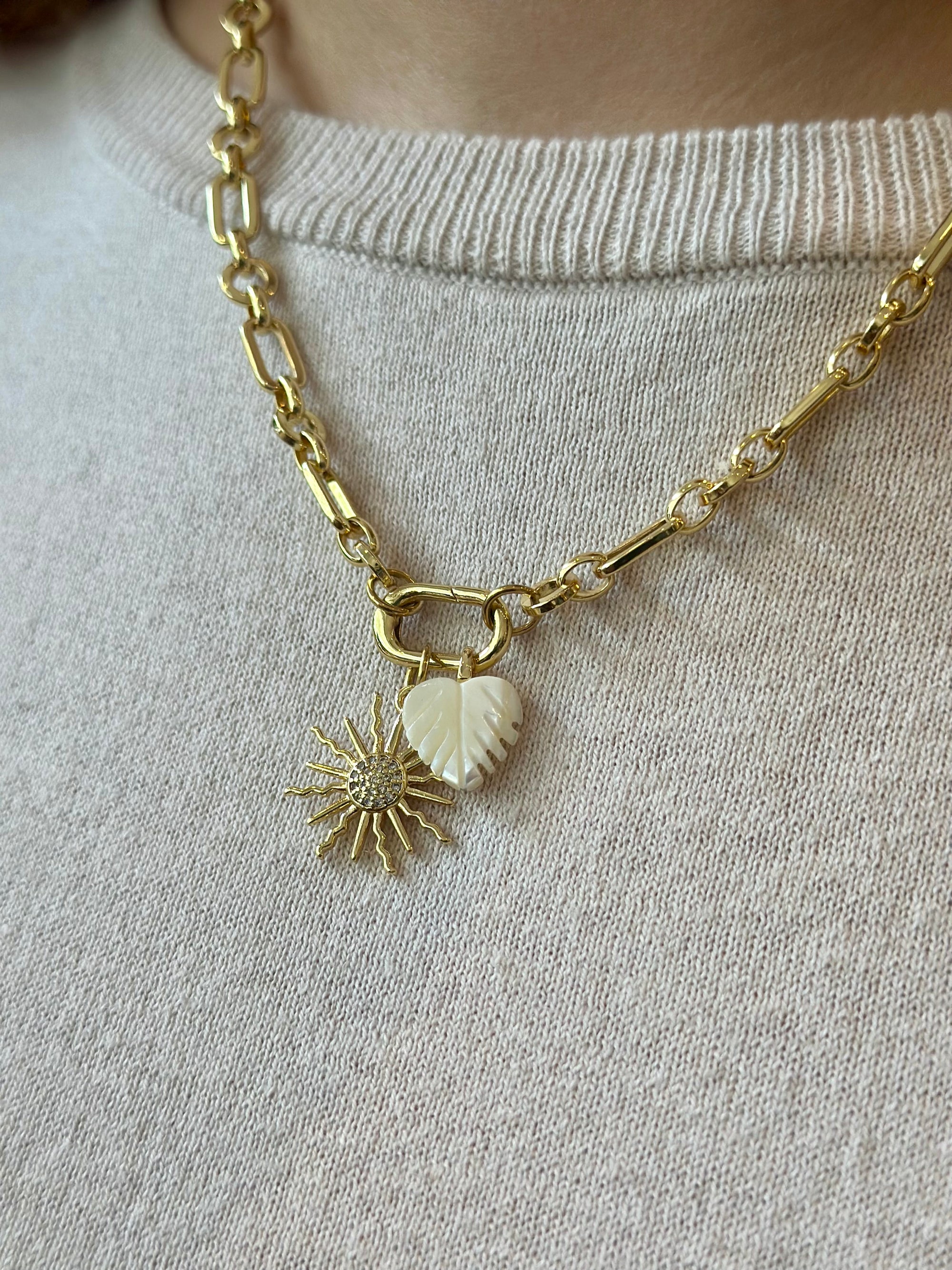 TCP Carved Leaf Charm