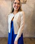 Pointelle Cardigan - Oatmeal