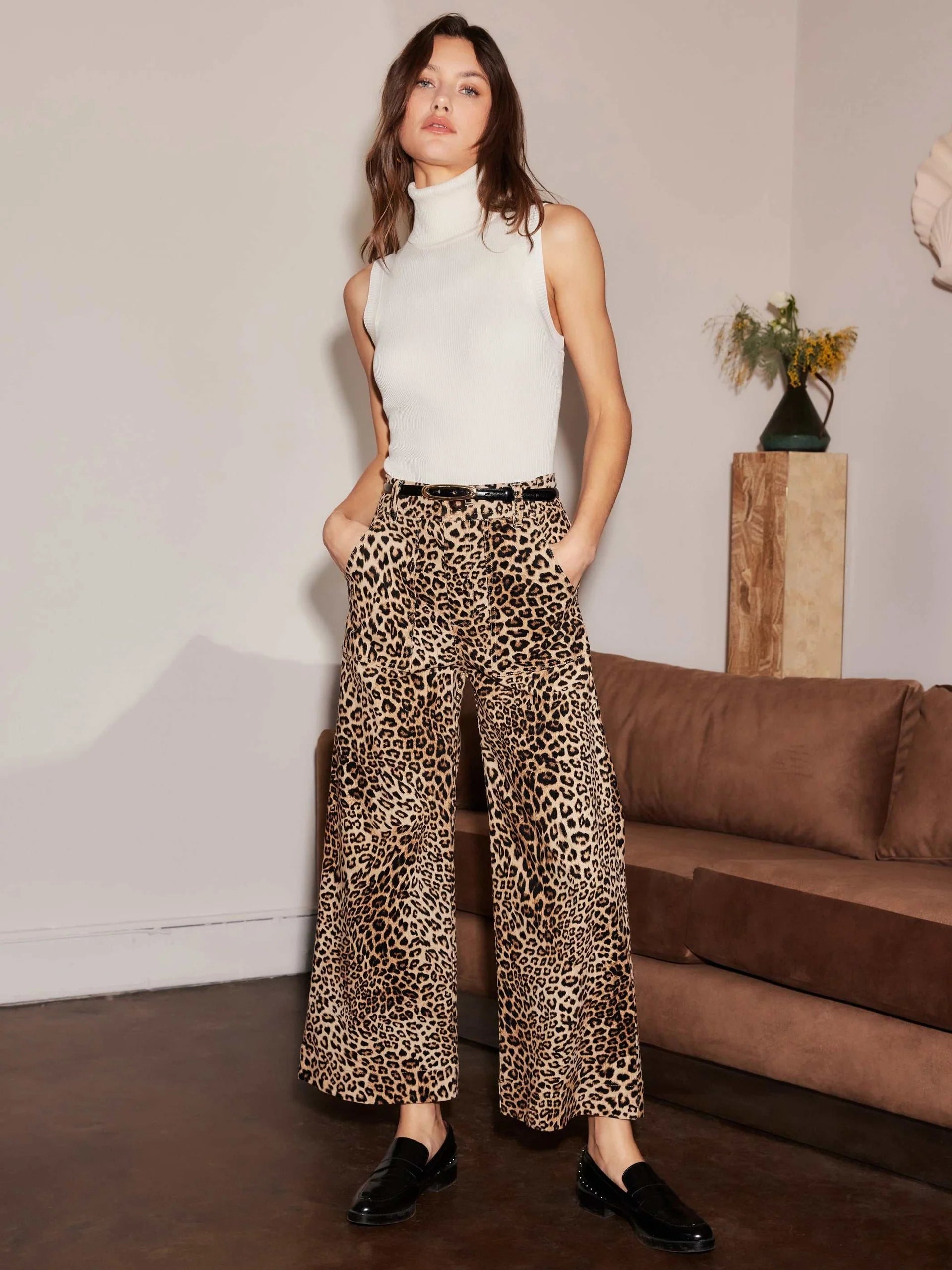 Rylee Crop Pant - Leopard