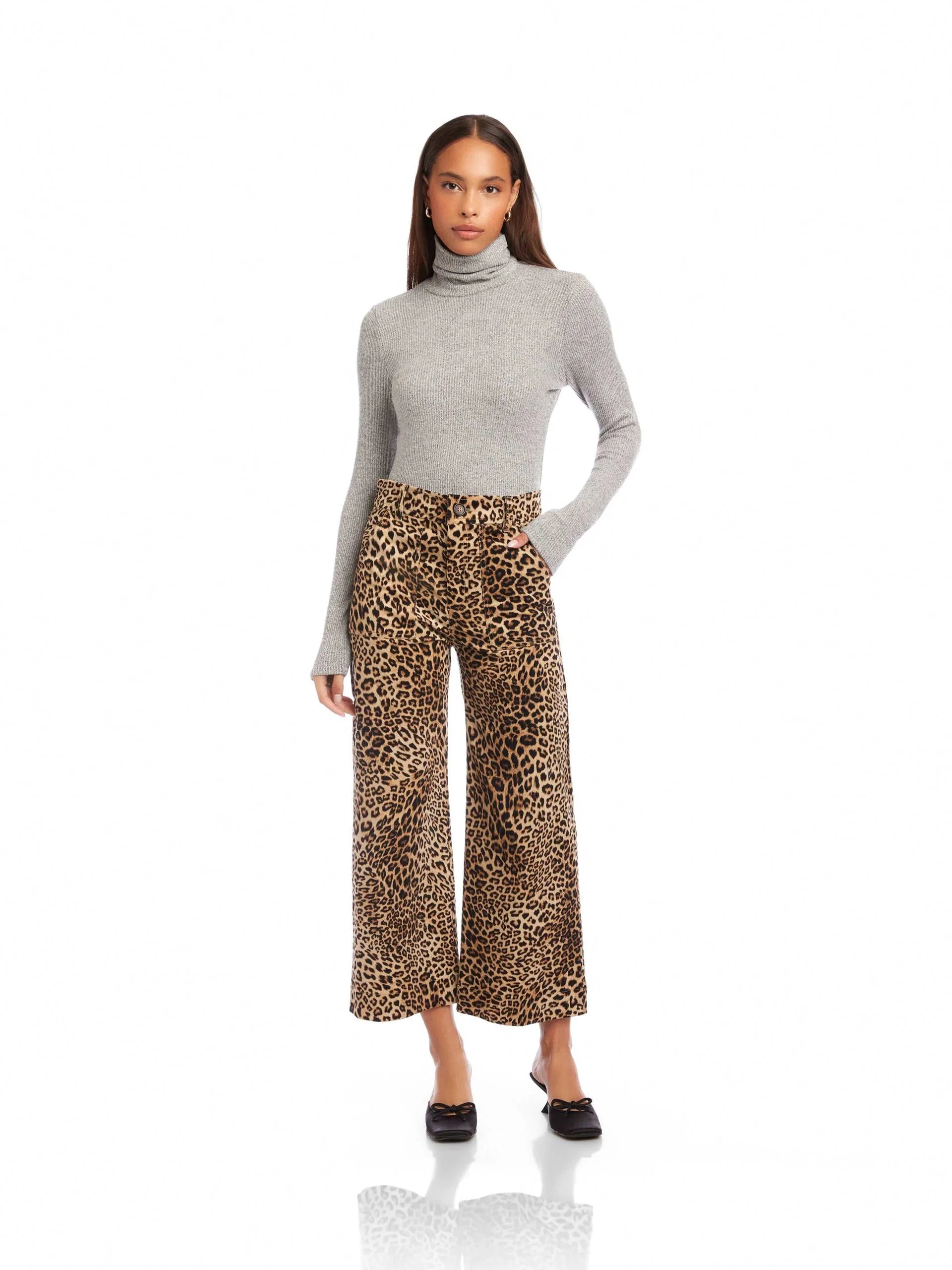 Rylee Crop Pant - Leopard
