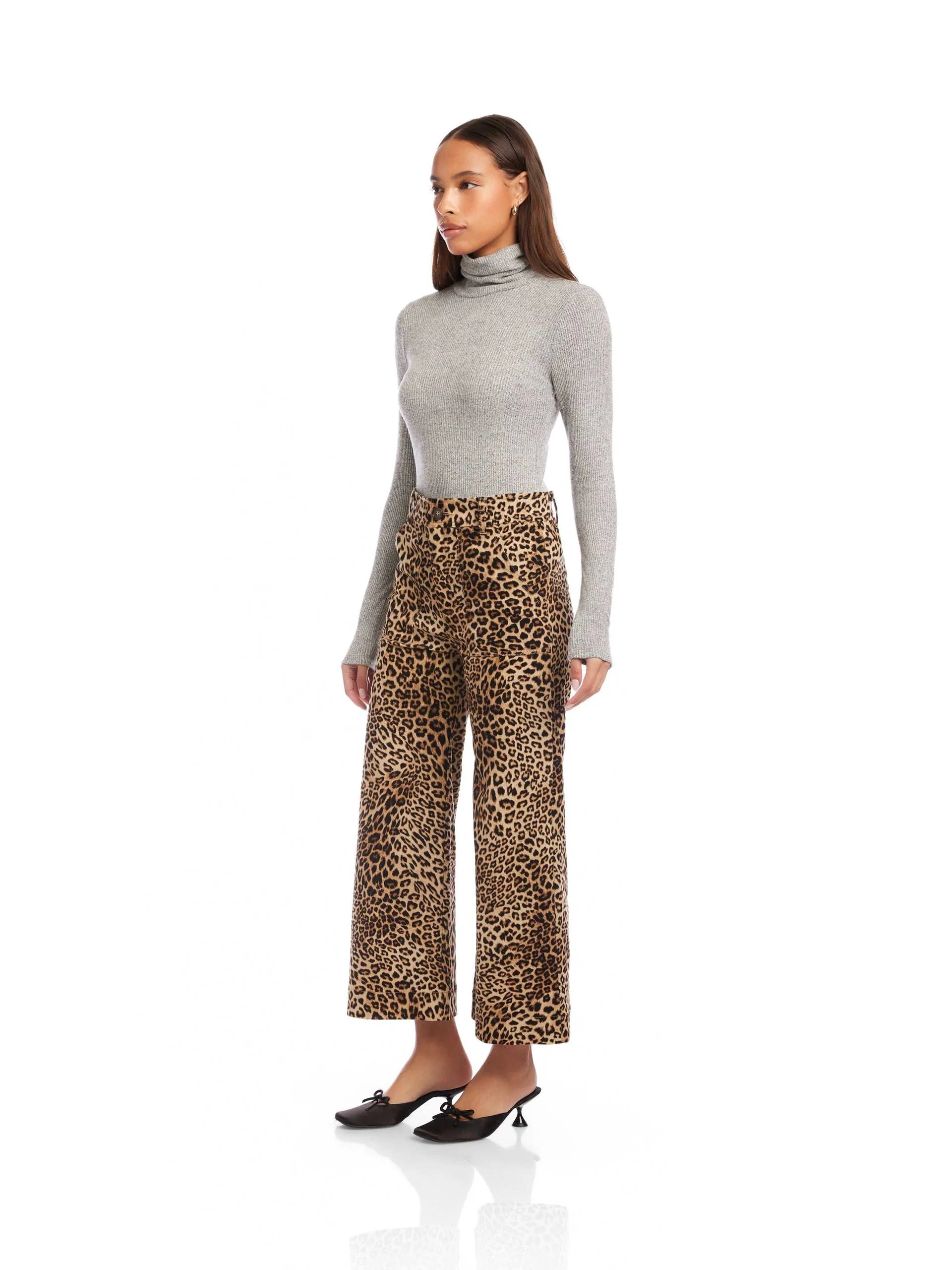 Rylee Crop Pant - Leopard