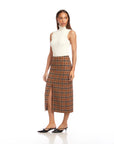 Kaia Plaid Midi Skirt