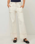 Tracey Patch Pocket Cuffed Jeans - Natural