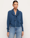 Wren Scarf Cardigan - Blue