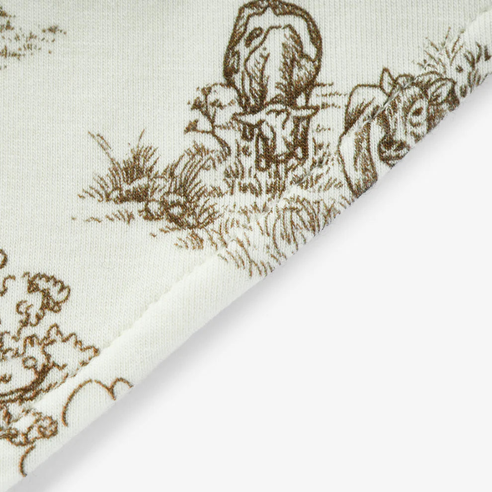 Country Toile Kerchief Bib