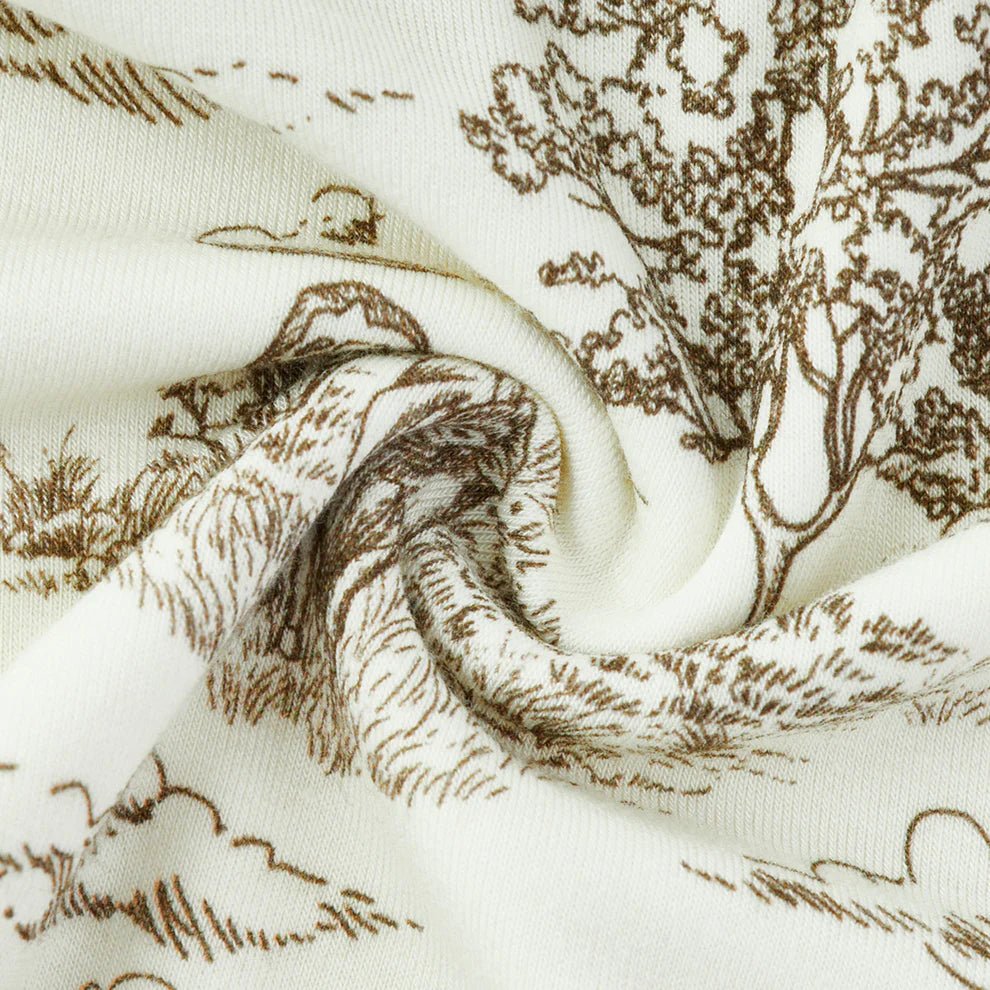 Country Toile Kerchief Bib