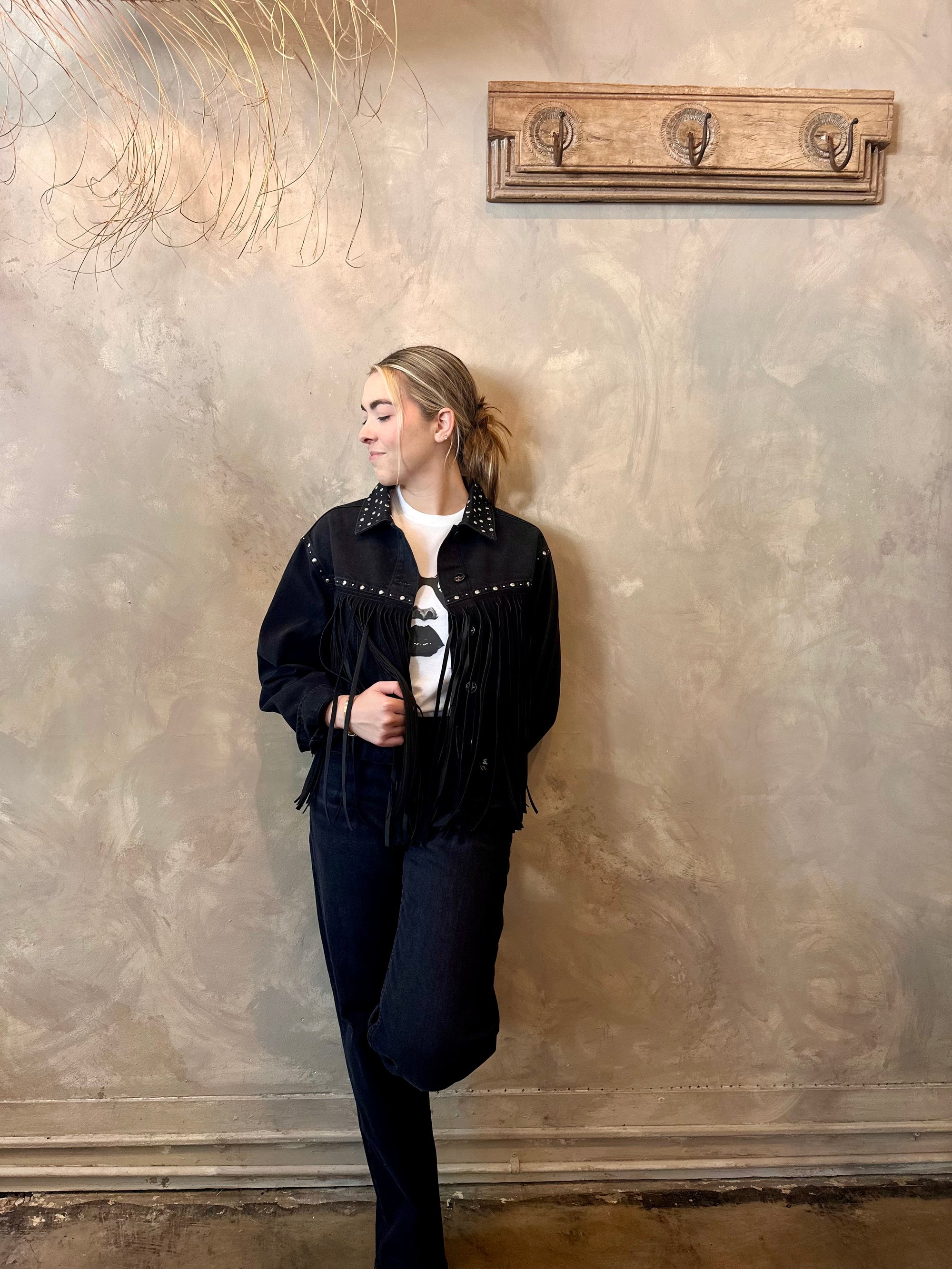 Jenna Fringe Denim Jacket