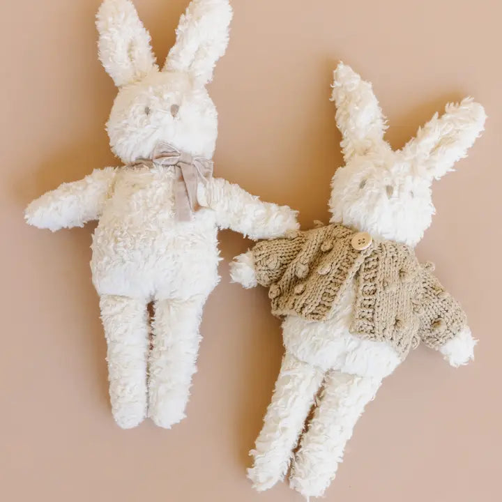 Taupe Velvet Bow Bunny