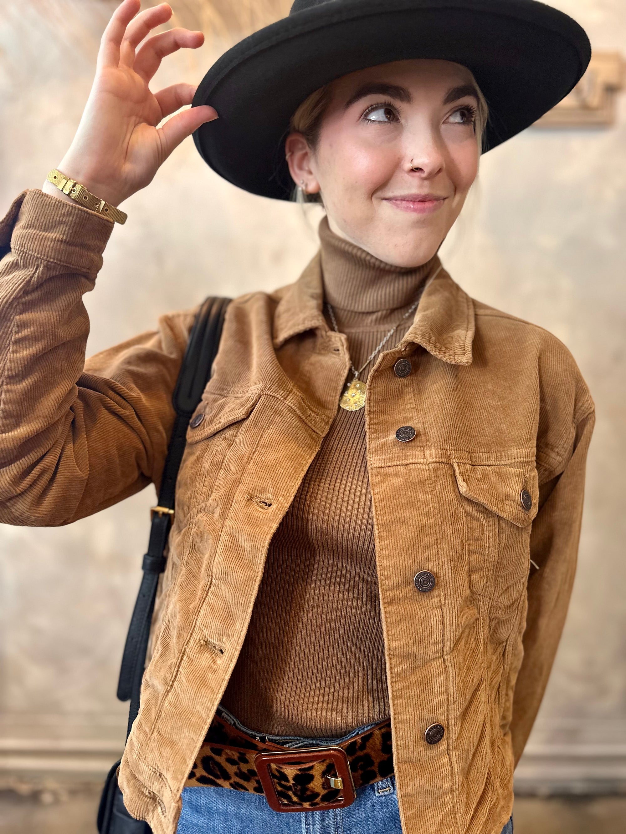 Megi Camel Corduroy Jacket